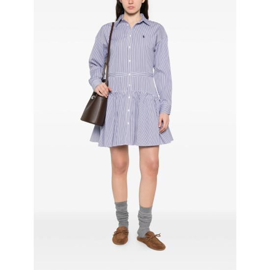 26SS 랄프 로렌 숏 원피스 211B22754001 WHFRO BLUE WHITE - RALPH LAUREN