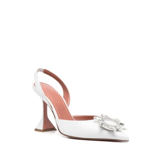 26SS 아미나 무아디 힐/펌프스 BEGUM SLING 95 WHITE - AMINA MUADDI