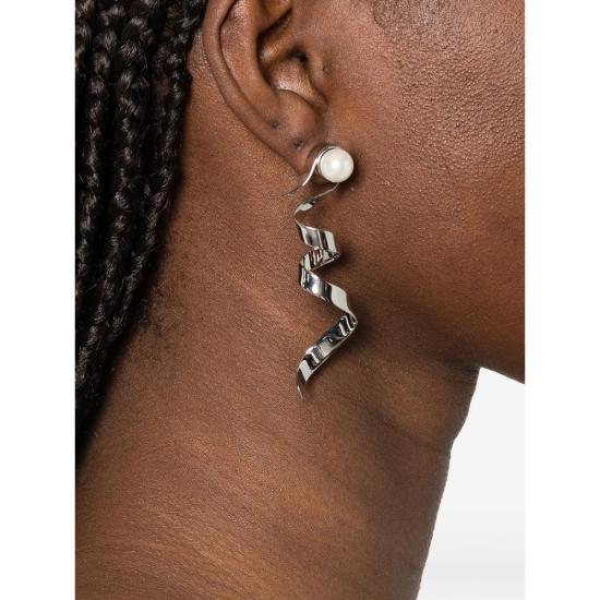 26SS 드리스 반 노튼 이어링 0091 018245 952 SILVER WHITE - DRIES VAN NOTEN