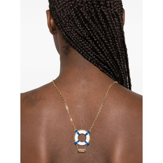 26SS 비베타 목걸이/팬던트 VM1JW0159 MT036 OROI6 GOLD WHITE - VIVETTA