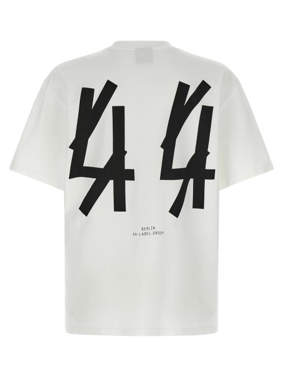 26SS 44레이블 반팔 티셔츠 B0030556FA706P732 White Black - 44 LABEL