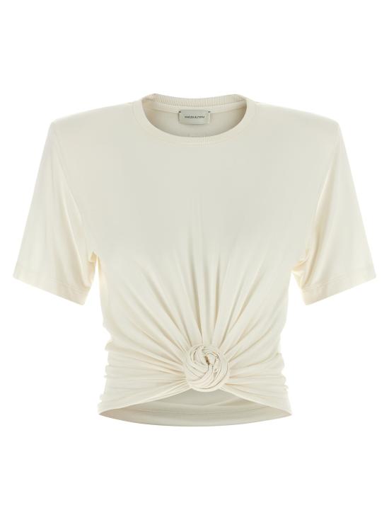 26SS 마그다뷰트림 반팔 티셔츠 172426CREAM White