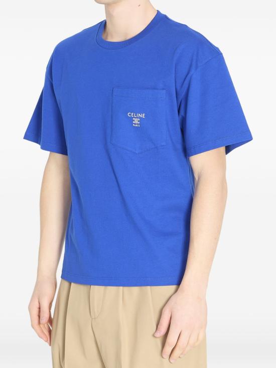 26SS 셀린느 반팔 티셔츠 RX0I31242 07RT Blue - CELINE