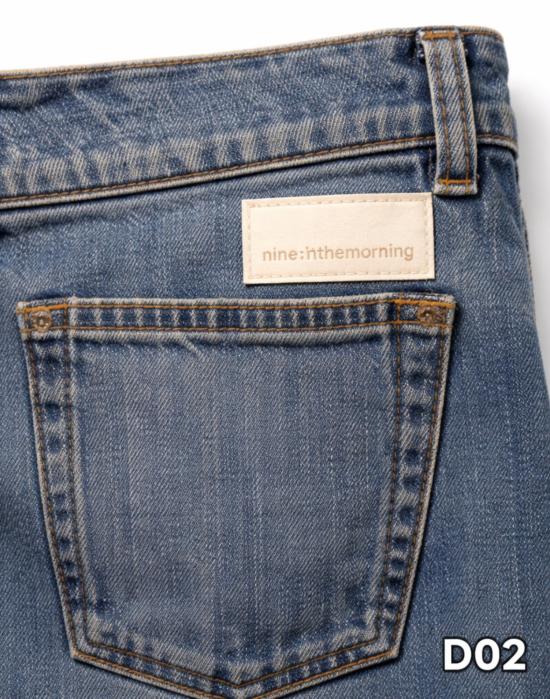 26SS 나인인더모닝 데님 팬츠 나인 인 더 모닝 도라 보이프렌드 진 블루 - 릴랙스 핏 여성 데님 DAA15 도라 - NINE IN THE MORNING