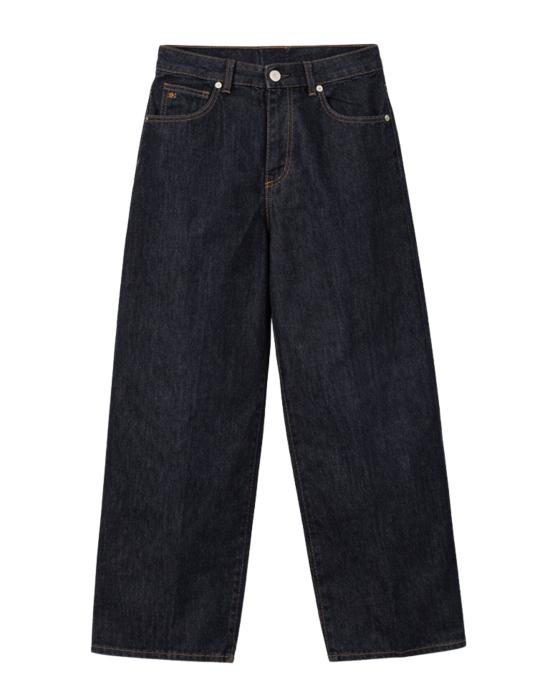 26SS 나인인더모닝 데님 팬츠 나인 인 더 모닝 몰리 캐럿 진 블루 플리츠 - 여성용 데님 MLY08 몰리