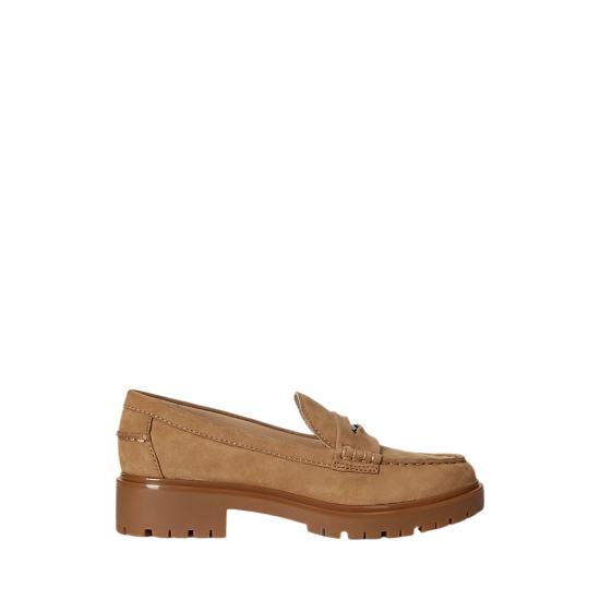25FW 랄프 로렌 플랫 슈즈 802974357001 Brown