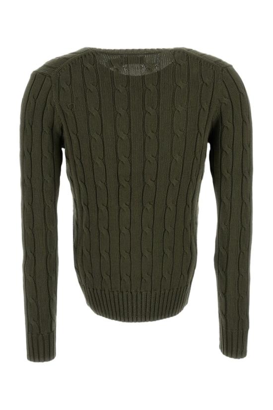 26SS 폴로 랄프로렌 포니로고 피마 코튼 케이블 니트 V넥 스웨터 211971870506HARVESTOLIVE Green - POLO RALPH LAUREN