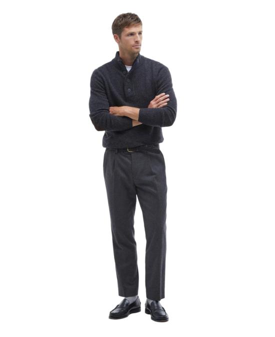 25FW 바버 스웨터 MKN0585CH91 Grey - BARBOUR