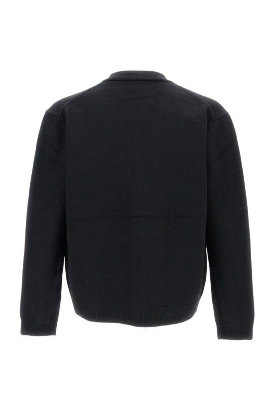 25FW 메종키츠네 폭스 헤드 인타르시아 메리노 가디건 PM00509KM03290391 Black - MAISON KITSUNE