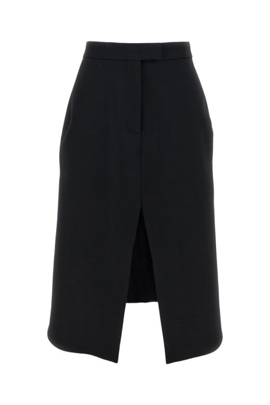 25FW 알렉산더 맥퀸 미디 스커트 848863QJAFK1000 Black
