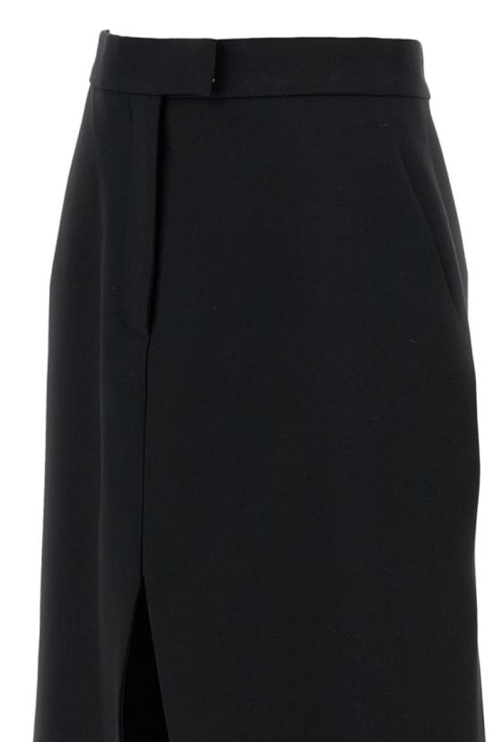 25FW 알렉산더 맥퀸 미디 스커트 848863QJAFK1000 Black - ALEXANDER MCQUEEN