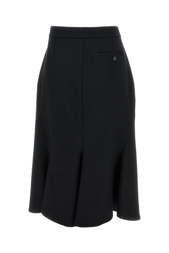 25FW 알렉산더 맥퀸 미디 스커트 848863QJAFK1000 Black - ALEXANDER MCQUEEN