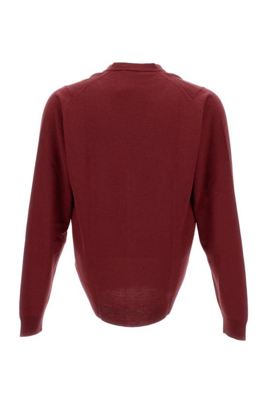 25FW 존스메들리 가디건 BURLEYWOOLFRED Burgundy - JOHN SMEDLEY