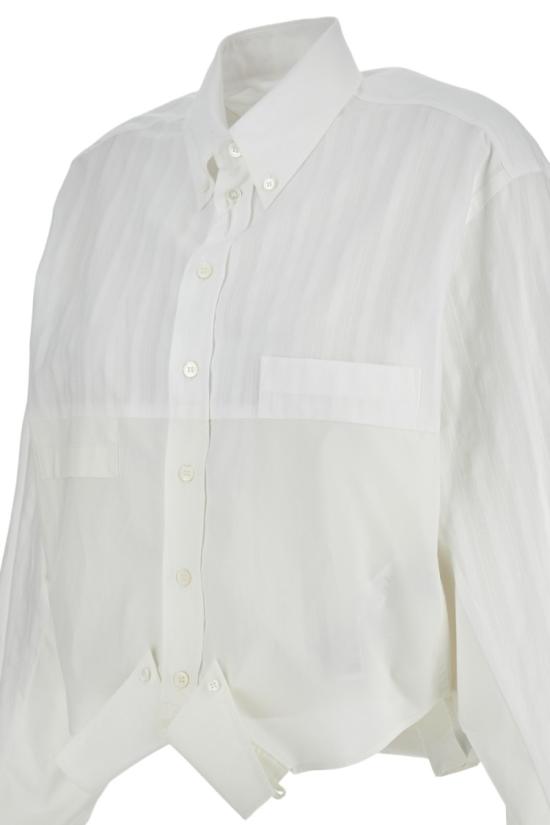 26SS MM6 메종마르지엘라 미러드 코튼 포플린 셔츠 S52DT0058MTN128961 White - MM6 MAISON MARGIELA