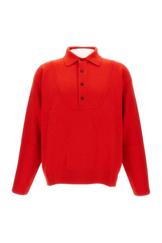 25FW 자크뮈스 팔로네 바뢰즈 폴로 스웨터 SWM00609AK00276470 Red