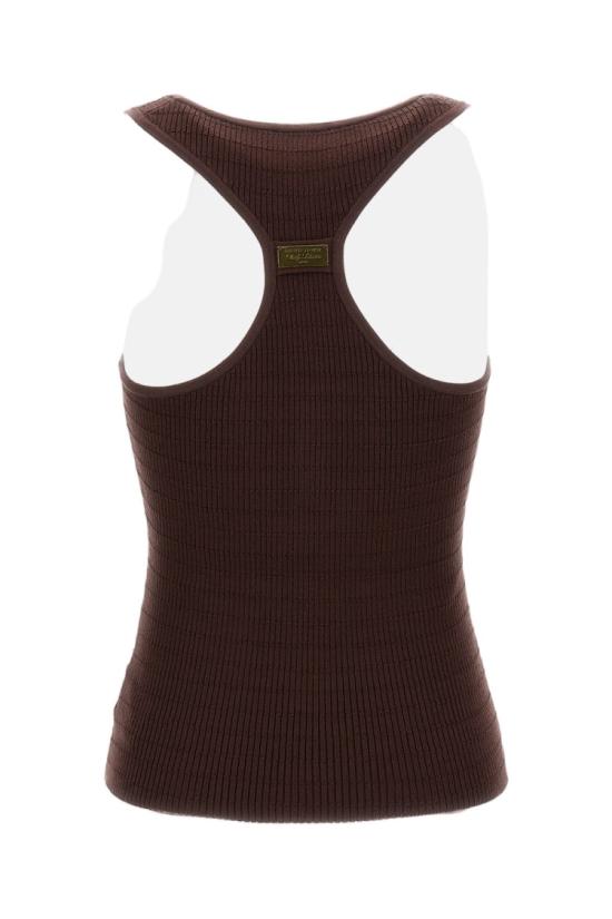 26SS 엘리자베타프랜치 민소매 티셔츠 TK75B61E2644 Brown - ELISABETTA FRANCHI