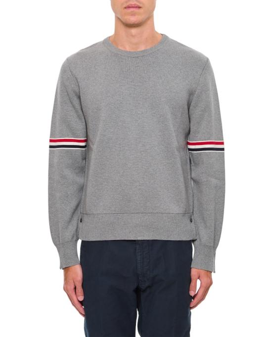  톰브라운 자카드 RWB 암밴드 니트 MKA326AY3001055 Grey