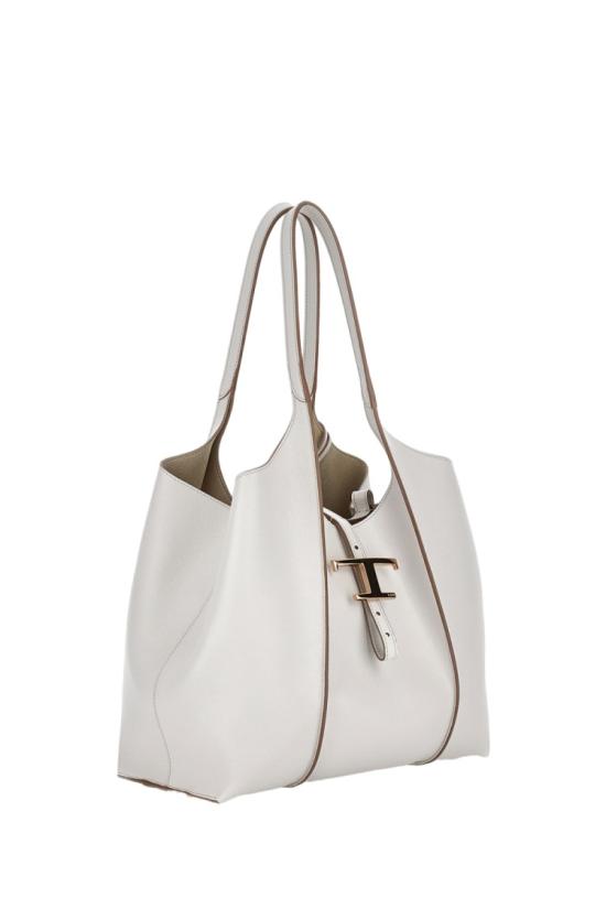  토즈 T 타임리스 스몰 쇼핑백 XBWTSBA0200Q8EB015 White - TODS