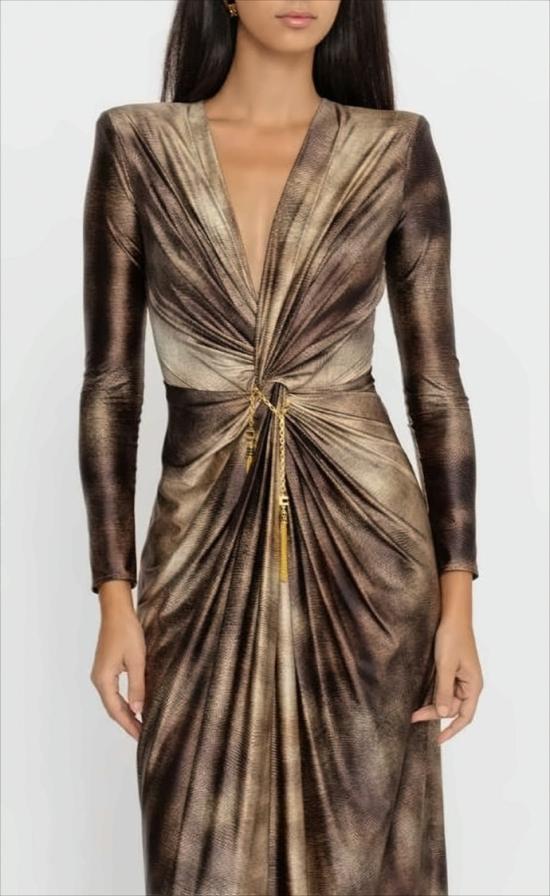 25FW 엘리자베타프랜치 롱 원피스 ABR3557E2 EL1 White - ELISABETTA FRANCHI