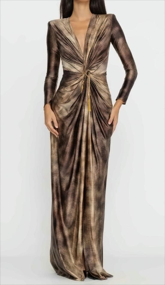 25FW 엘리자베타프랜치 롱 원피스 ABR3557E2 EL1 White - ELISABETTA FRANCHI