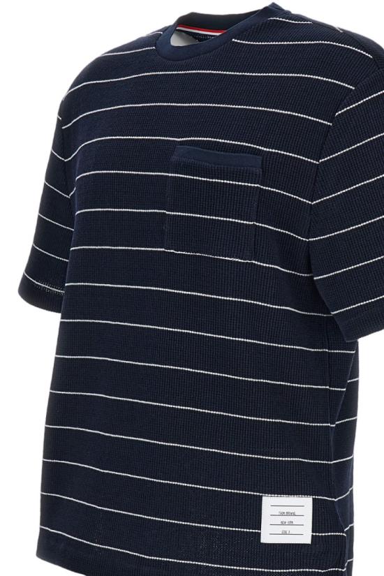 26SS 톰브라운 반팔 티셔츠 MJS305AJ0245927 Blue - THOM BROWNE