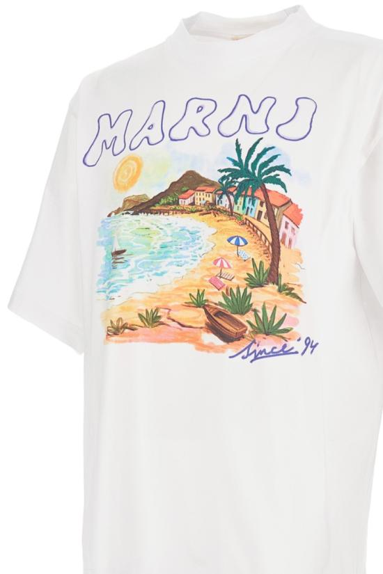 26SS 마르니 반팔 티셔츠 HUMU02234PUSCZ06PRW01 White - MARNI