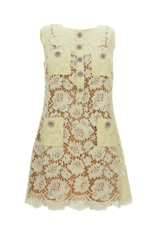 26SS 셀프 포트레이트 숏 원피스 RS26217SYYELLOW Neutrals