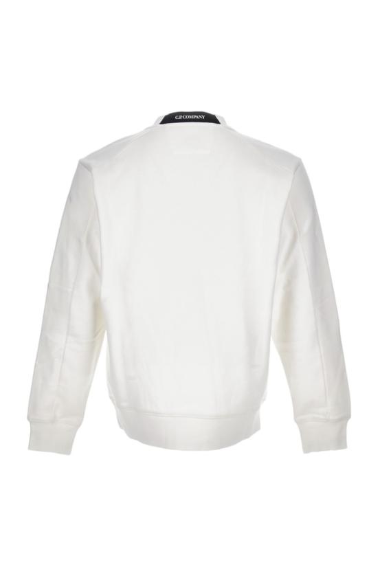 씨피 컴퍼니 다이애그널 레이즈드 플리스 스웨트셔츠 RCCMSS713A005086W103 White - C.P. COMPANY