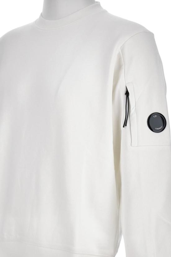  씨피 컴퍼니 다이애그널 레이즈드 플리스 스웨트셔츠 RCCMSS713A005086W103 White - C.P. COMPANY