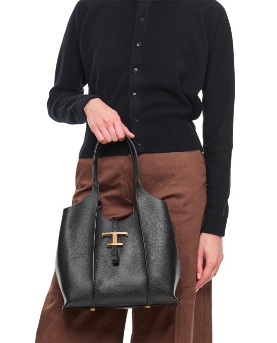  토즈 T 타임리스 스몰 쇼핑백 XBWTSBA0200Q8EB999 Black - TODS