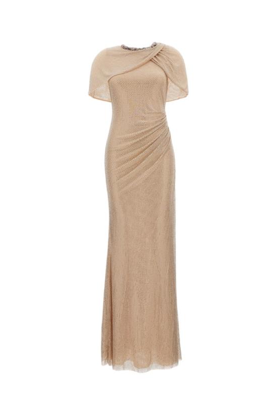 26SS 셀프 포트레이트 롱 원피스 RS26502XCHCHAMPAGNE Neutrals