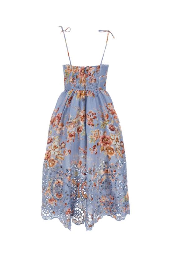 26SS 짐머만 롱 원피스 5826DRS261CFLR Blue - ZIMMERMANN