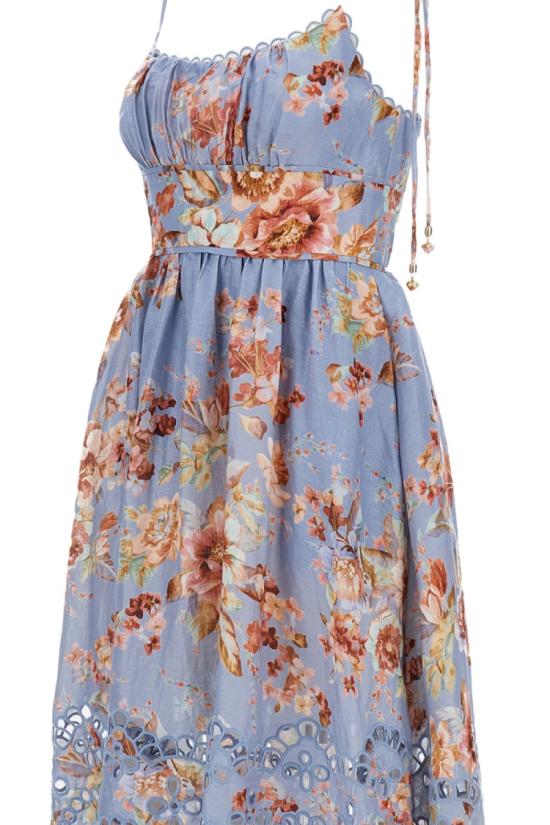 26SS 짐머만 롱 원피스 5826DRS261CFLR Blue - ZIMMERMANN