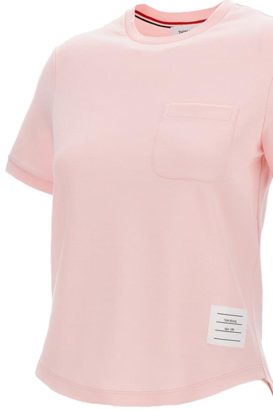 26SS 톰브라운 코튼 밀라노 포켓 티셔츠 FJS223AJ0055640 Pink - THOM BROWNE