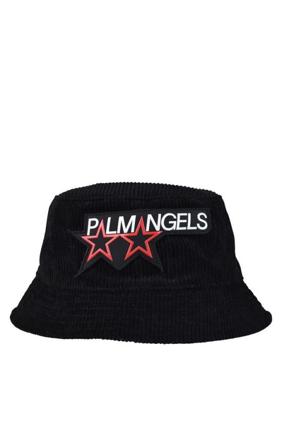  팜앤젤스 모자 자수 로고가 있는 벨벳 버킷햇