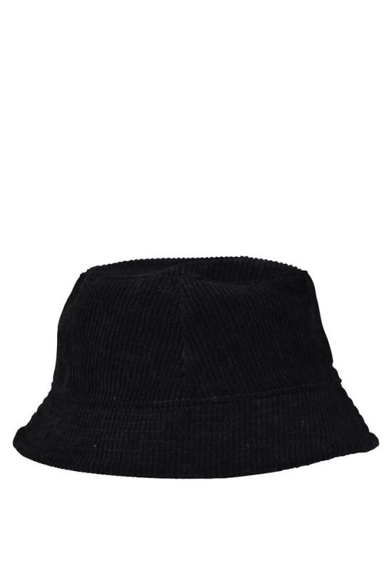  팜앤젤스 모자 자수 로고가 있는 벨벳 버킷햇 - PALM ANGELS