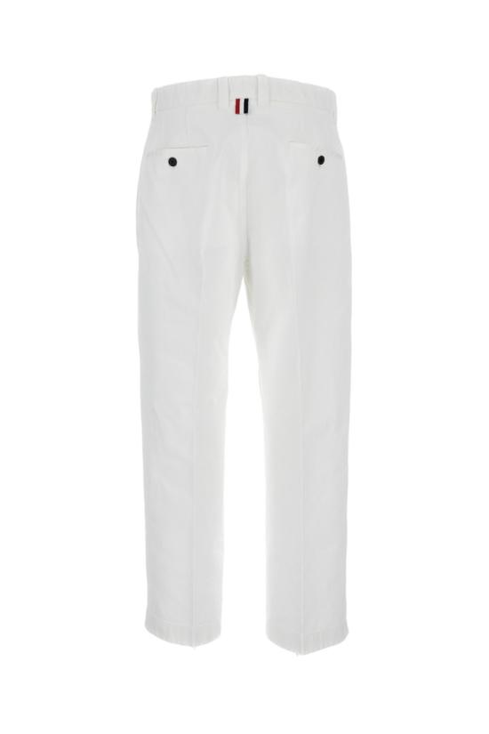 26SS 톰브라운 코튼 트윌 유틸리티 치노 팬츠 MTU335WF0576100 White - THOM BROWNE