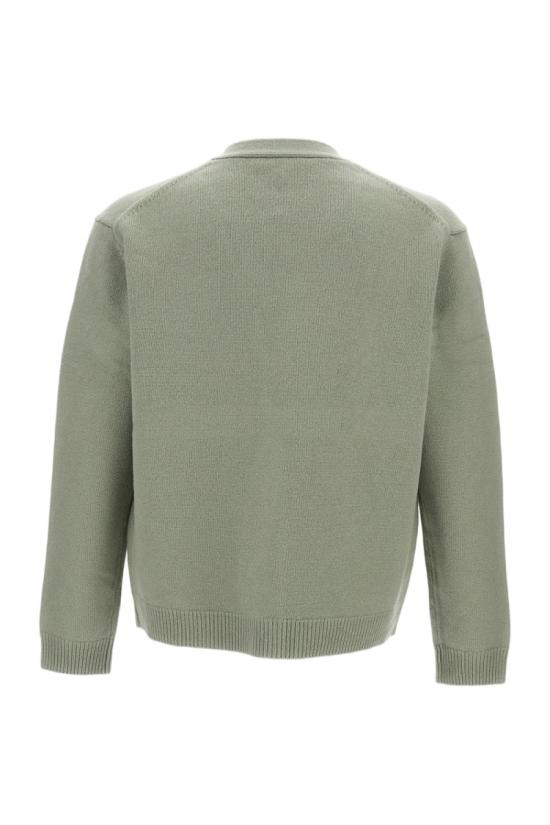 25FW 메종키츠네 폭스 헤드 인타르시아 메리노 가디건 PM00509KM03290396 Green - MAISON KITSUNE