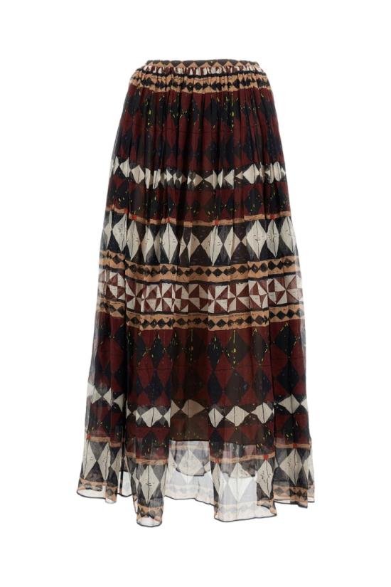 26SS Into The East 롱 스커트 E1DGSS007BR21SKMAHOGANY Multicolor