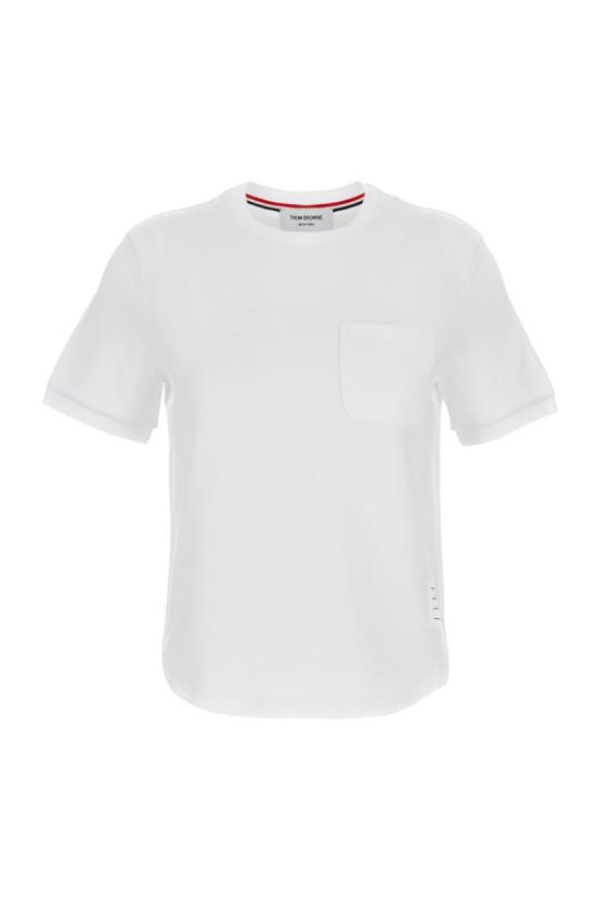 26SS 톰브라운 코튼 밀라노 포켓 티셔츠 FJS223AJ0055100 White