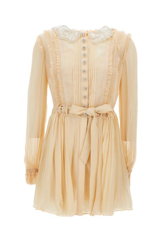 26SS 셀프 포트레이트 미디 원피스 RS26034STTAN Yellow