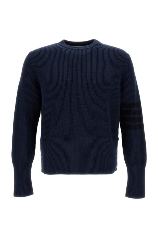 26SS 톰브라운 코튼 가디건 스티치 4바 풀오버 MKA580AY3065415 Blue