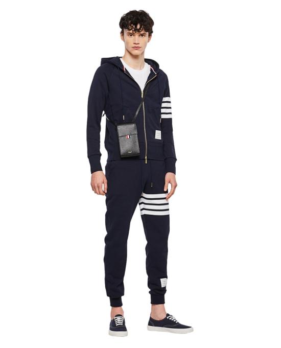  톰브라운 클래식 루프백 4바 풀 지퍼 후디 MJT022H00535461 Blue - THOM BROWNE