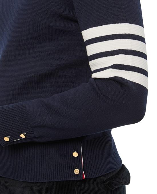  톰브라운 코튼 크레이프 4바 풀오버 MKA202A00219415 Blue - THOM BROWNE