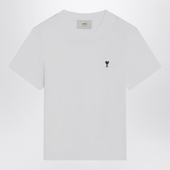 26SS 아미 스몰 하트 로고 코튼 크롭 티셔츠 FTS347724 White