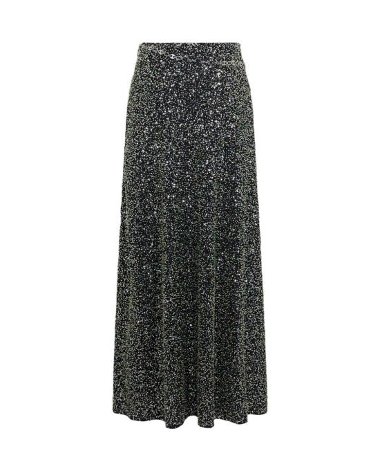 25FW 파코라반 롱 스커트 25HCJU143PO0401P001 Black - PACO RABANNE