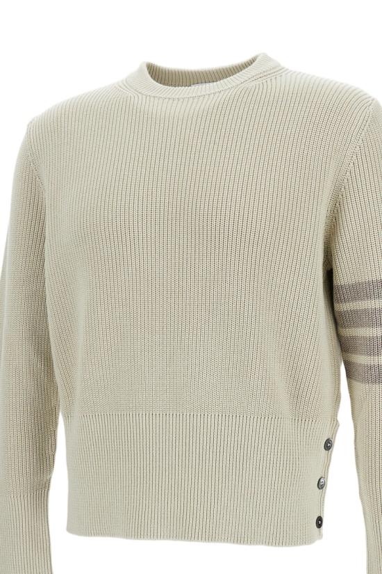 26SS 톰브라운 코튼 가디건 스티치 4바 풀오버 MKA580AY3065260 Neutrals - THOM BROWNE