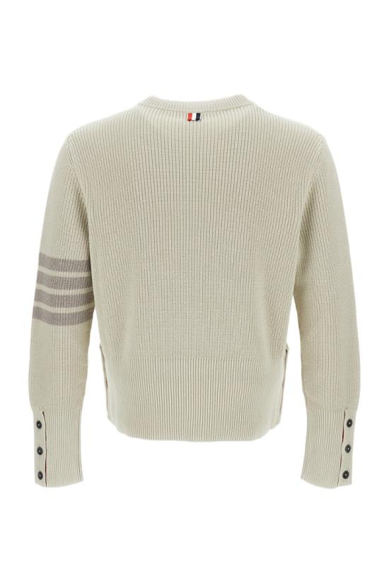 26SS 톰브라운 코튼 가디건 스티치 4바 풀오버 MKA580AY3065260 Neutrals - THOM BROWNE