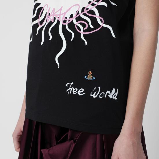 26SS 비비안웨스트우드 반팔 티셔츠 3G01004VJ001M Black - VIVIENNE WESTWOOD
