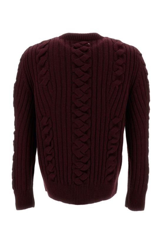 25FW 알렉산더 맥퀸 스웨터 848915Q1BFL6190 Burgundy - ALEXANDER MCQUEEN